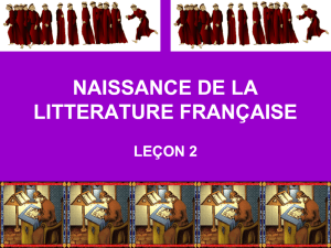 naissance de la litterature française