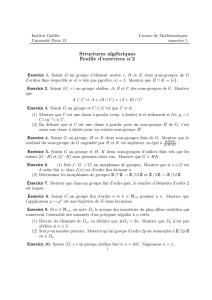 Feuille d`exercices n o 2 - Institut de Mathématiques de Bordeaux