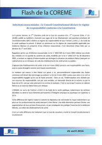 Infections nosocomiales : Le Conseil Constitutionnel