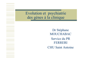 Evolution et psychiatrie