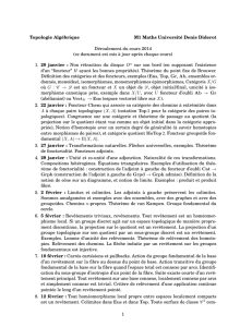 Topologie Algébrique M1 Maths Université Denis Diderot