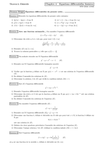 TD4 : Equations différentielles