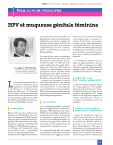 HPV et muqueuse génitale féminine