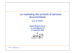 Le marketing des produits et services documentaires