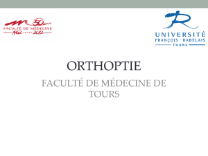 orthoptie - Faculté de Médecine de Tours