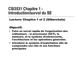 CSI3531 Chapitre 1 - Introduction/survol du SE