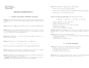 feuille d`exercices n  1