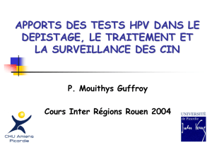 HPV et CIN - CHU de Rouen