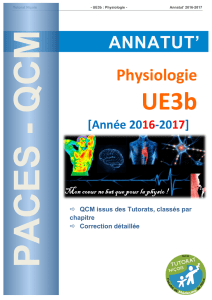 Annatut 2016-2017 - UE3b - Physiologie