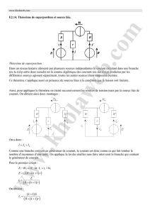 E2.14. Théorème de superposition et source liée