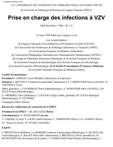 Prise en charge des infections à VZV