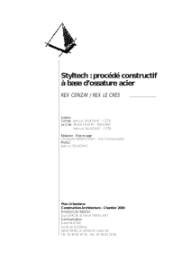 Styltech : procédé constructif à base d`ossature acier