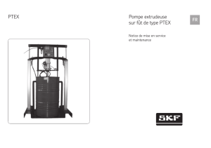 Pompe extrudeuse sur fût de type PTEX PTEX