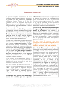 Qu`est ce que la pauvreté