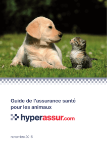 Guide de l`assurance santé pour les animaux