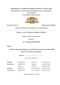 REPUBLIQUE ALGERIENNE DEMOCRATIQUE ET POPULAIRE M