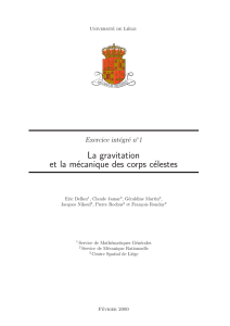 La gravitation et la mécanique des corps célestes