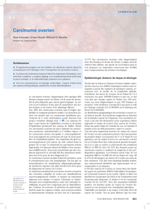 Carcinome ovarien - Swiss Medical Forum