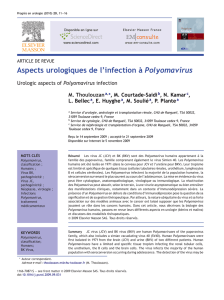 Aspects urologiques de l`infection à Polyomavirus