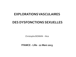 Explorations Vasculaires des Dysfonctions Sexuelles