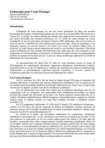 Endoscopie pour corps étranger - Molliex S - ( PDF