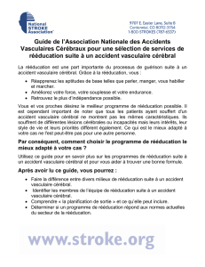 Guide de l`Association Nationale des Accidents Vasculaires