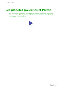 Les planètes joviennes et Pluton