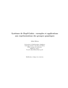 Systèmes de Hopf-Galois - Laboratoire de Mathématiques