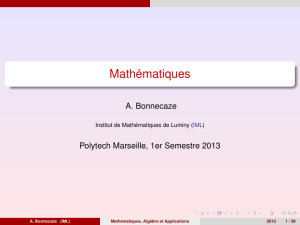 Mathématiques - Alexis Bonnecaze