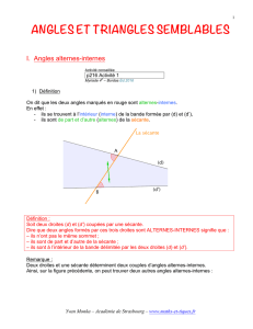 angles et triangles semblables
