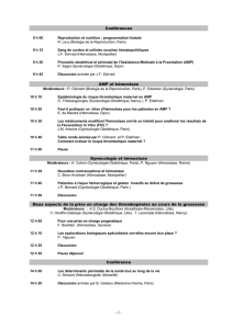 Résumés des interventions