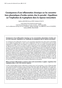 Conséquences d`une inflammation chronique sur les concentra