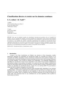 Classification directe et croisée sur les données continues