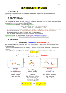reactions chimiques - BTS - Sciences