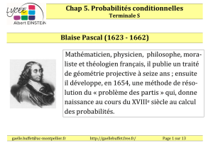 Chap 5. Probabilités conditionnelles