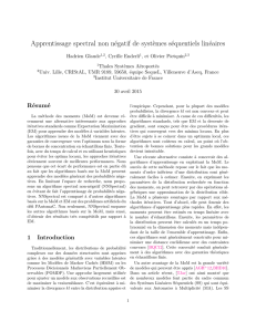 Apprentissage spectral non négatif de systèmes séquentiels linéaires