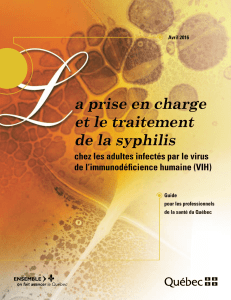 La prise en charge et le traitement de la syphilis chez les adultes