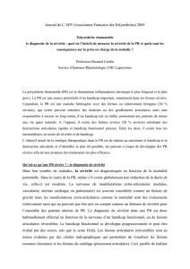 Polyarthrite rhumatoïde - Société Française de Rhumatologie