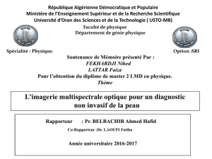 Imagerie multispetrale optique pour diagnostic non invasif, N. Z.