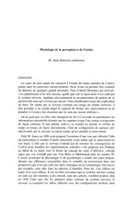 Physiologie de la perception et de l`action M. Alain BERTHOZ