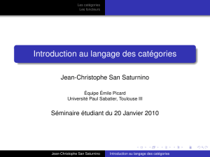 Introduction au langage des catégories