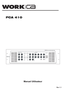 Manuel d`utilisation PCA 410 - Work Pro CA Commercial Audio