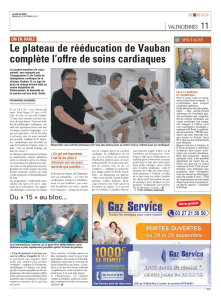 Le plateau de rééducation de Vauban complète l`offre de soins