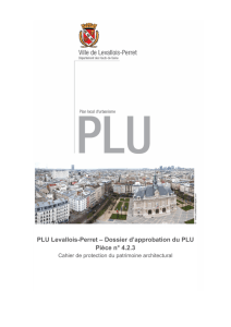 PLU Levallois-Perret – Dossier d`approbation du