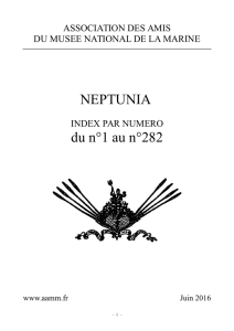 index de neptunia - Association des Amis du Musée de la Marine
