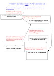EVOLUTION DES ORGANISMES VIVANTS et HISTOIRE de la TERRE
