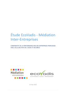 Étude EcoVadis - Médiation Inter-Entreprises