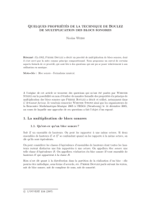 1. La multiplication de blocs sonores