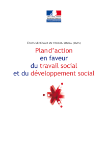 Plan d`action en faveur du travail social et du développement social