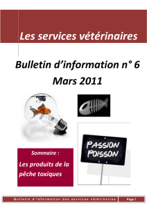 Bulletin d`information des services vétérinaires N°6